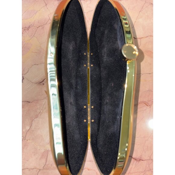 Cult Gaia The Caldera Clutch in Shiny Gold As-is Womens Mirror Bag Purse - Picture 11 of 16